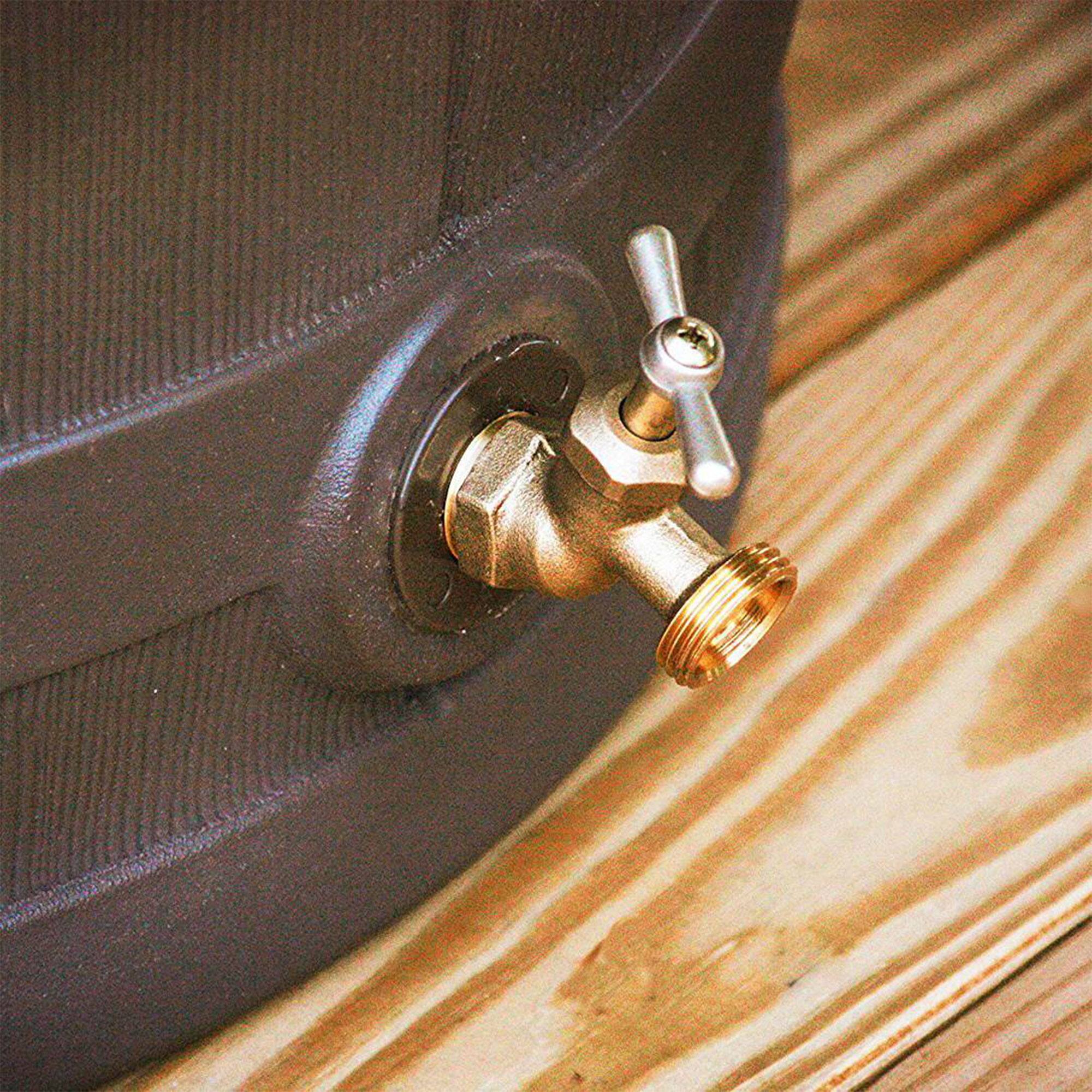 Alt View 5. Good Ideas - Good Ideas RW50 Rain Wizard 50 Gallon Plastic Rain Barrel Water Collector, Oak - Oak.