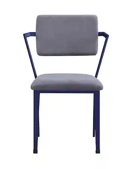Manhattan Lane - Fabric Upholstered Metal Base Chair with Flared Armrest - Gray