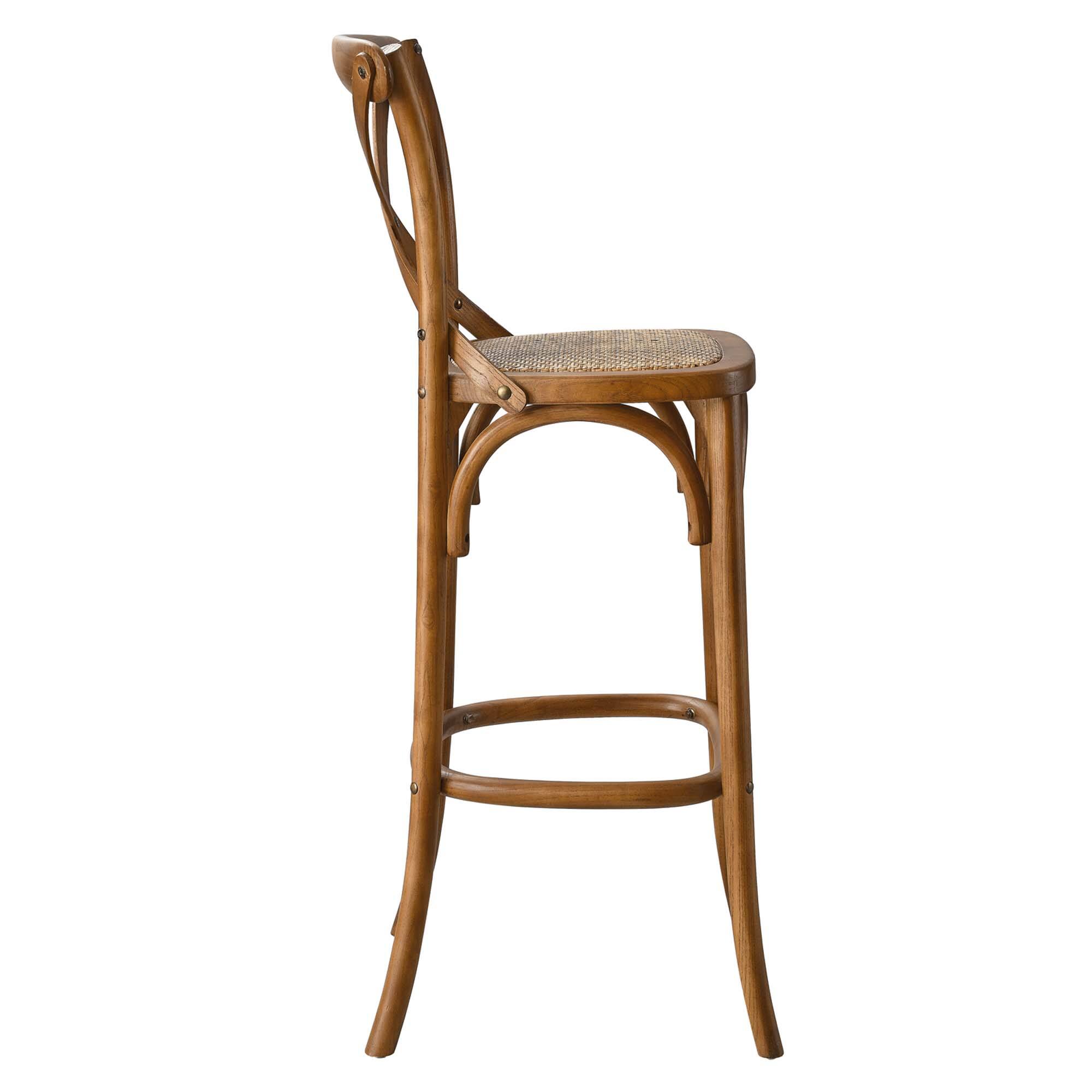 Back. Modway - Gear Bar Stool by Modway - Brown.