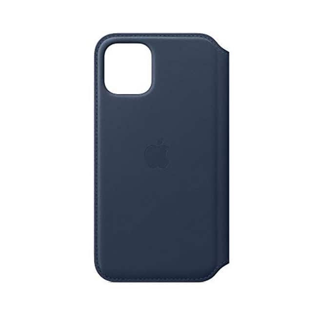 Apple - Leather Folio (for iPhone 11 Pro) - Deep Sea Blue