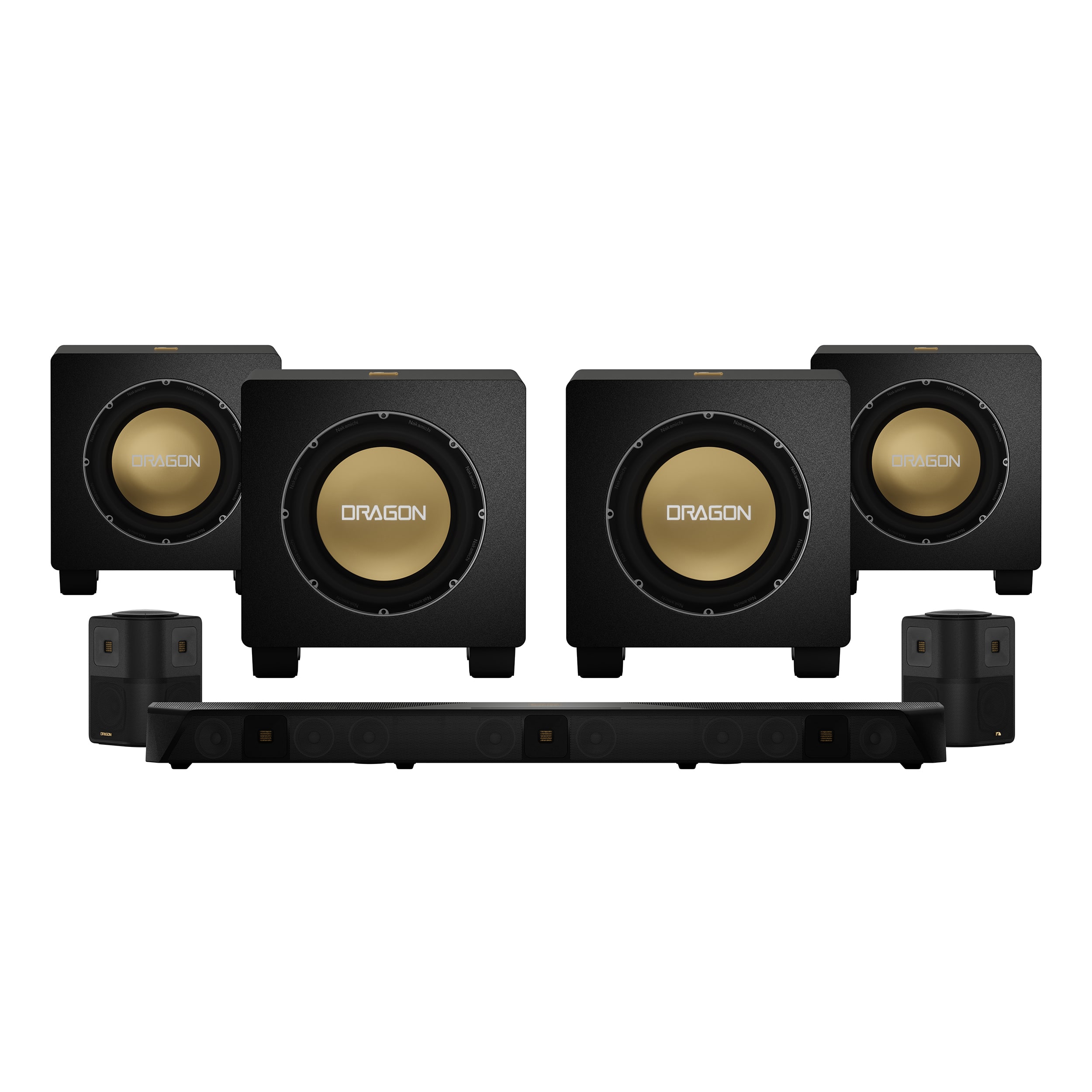 Nakamichi DRAGON 5000W Home Surround Sound System w/ Quad 12