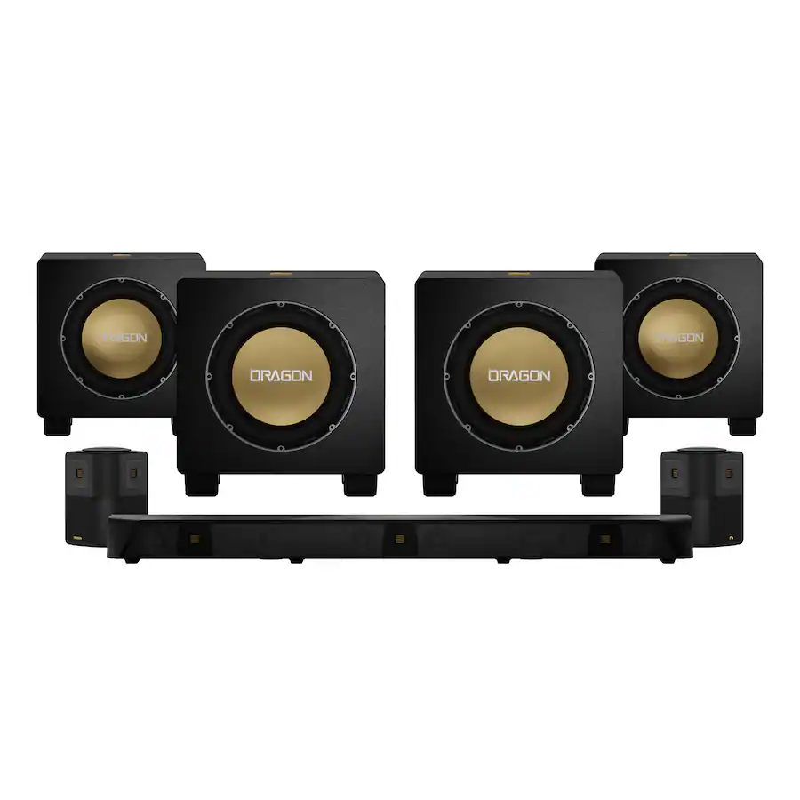 Nakamichi DRAGON 5000W Home Surround Sound System w/ Quad 12