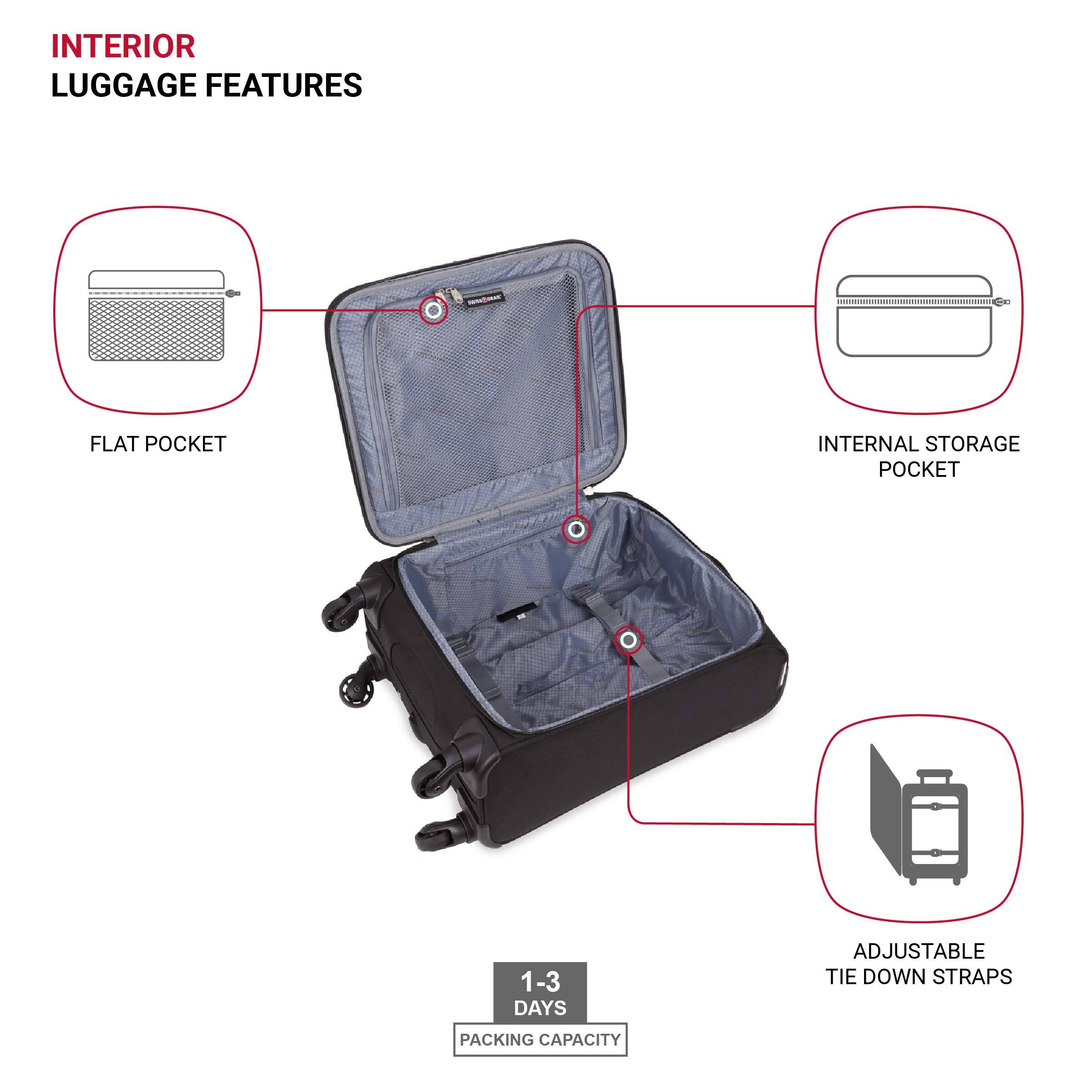 INTERIOR LUGGAGE FEATURES

- FLAT POCKET
- INTERNAL STORAGE POCKET
- ADJUSTABLE TIE DOWN STRAPS

1-3 DAYS PACKING CAPACITY