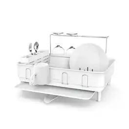 simplehuman - steel frame dishrack, steel - White