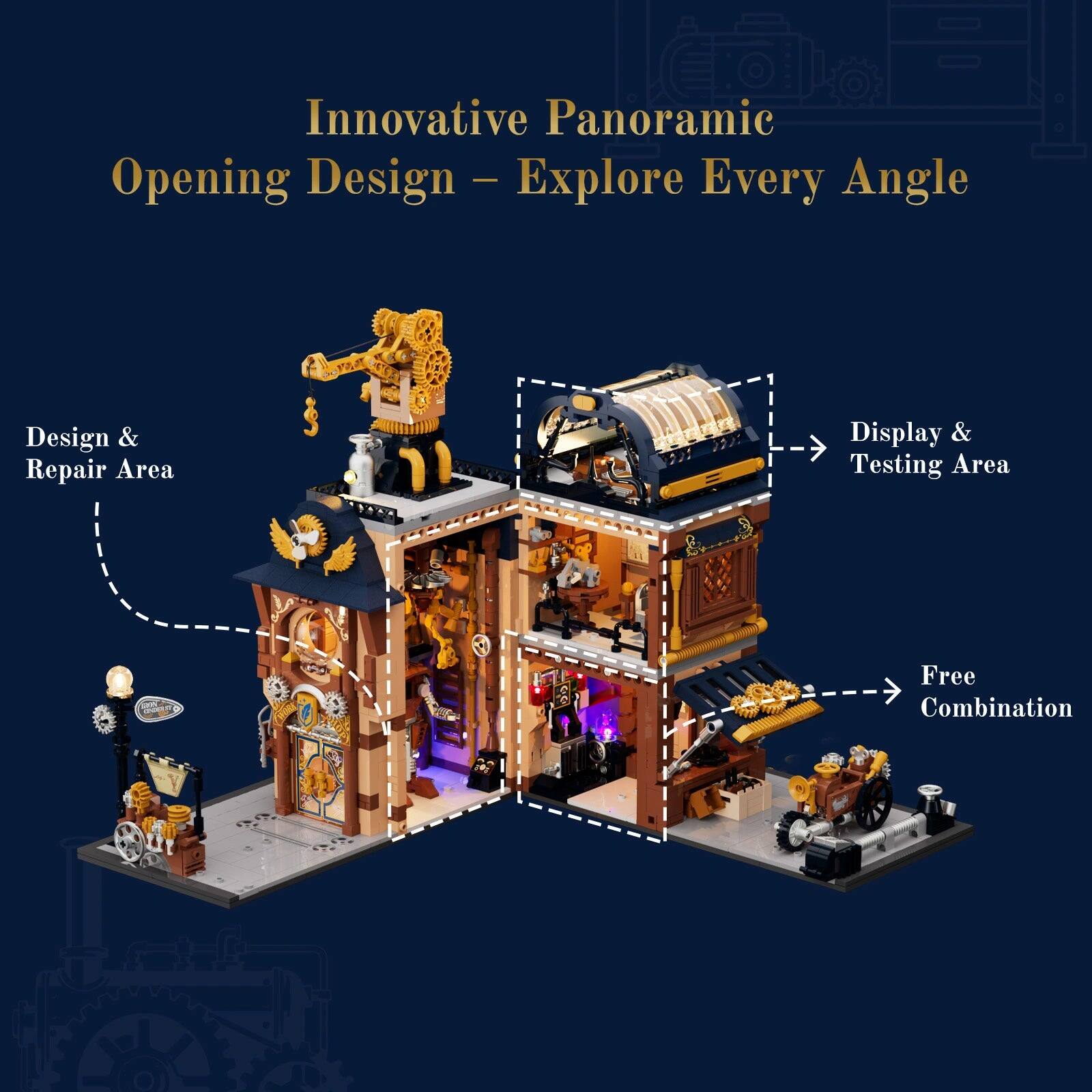 Innovative Panoramic Opening Design - Explore Every Angle

Design & Repair Area
Display & Testing Area
Free Combination