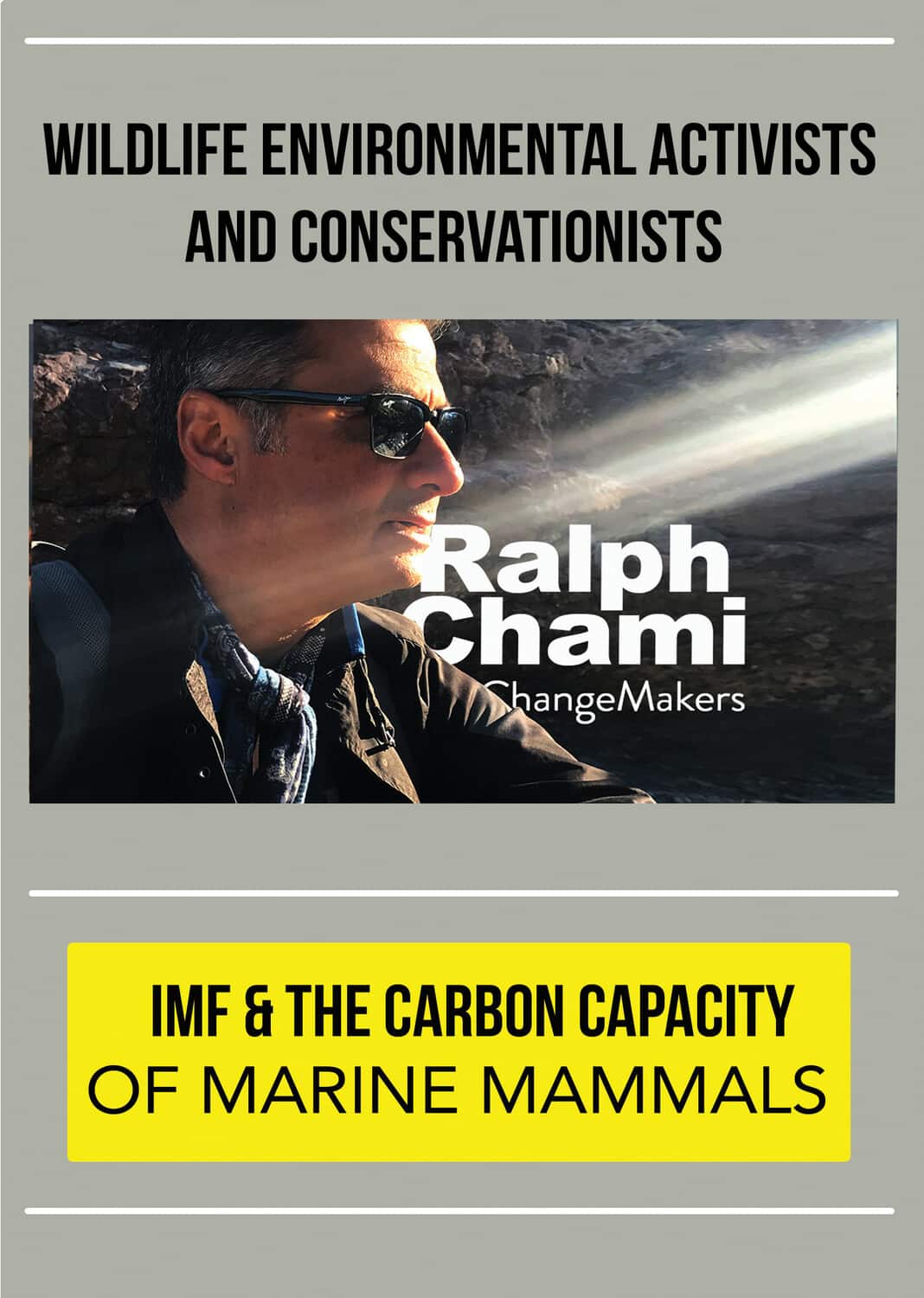 ChangeMakers Ralph Chami: IMF & The Carbon Capacity of Marine Mammals  - DVD