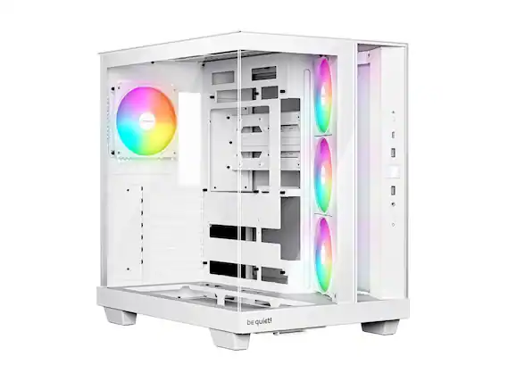 Front. be quiet! - Be Quiet Light Base 500 LX White Light Base 500 LX White White ABS / Steel / Tempered Glass ATX / M-ATX / Mini-ATX case - White.