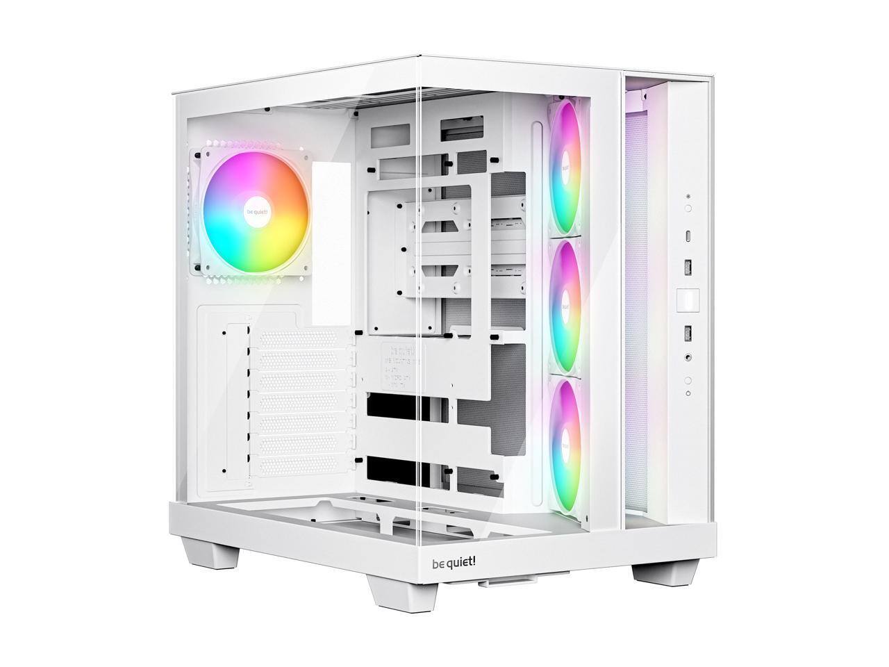Front. be quiet! - Be Quiet Light Base 500 LX White Light Base 500 LX White White ABS / Steel / Tempered Glass ATX / M-ATX / Mini-ATX case - White.