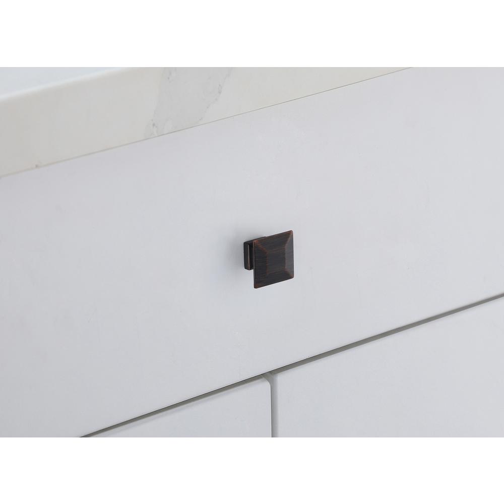 Alt View 1. Elegant Decor - Cecil 1.3" Oil-rubbed Bronze Square Knob Multipack (Set of 10) - Oil-Rubbed Bronze.