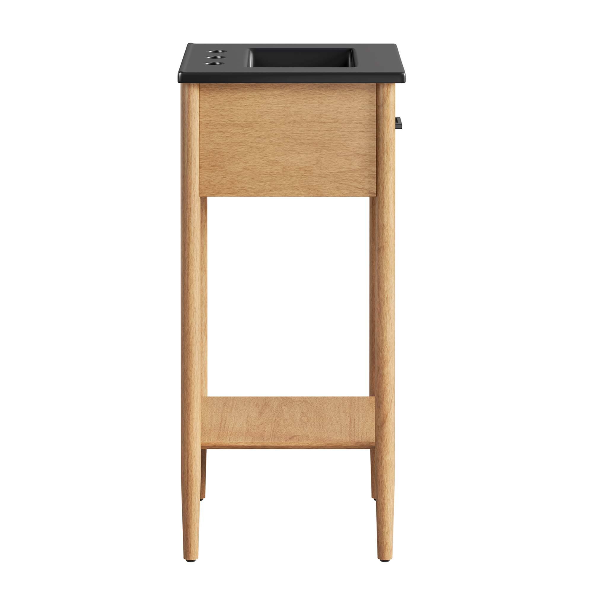 Alt View 2. Modway - Zaire Bathroom Vanity Basin Included by Modway - Natural Black.