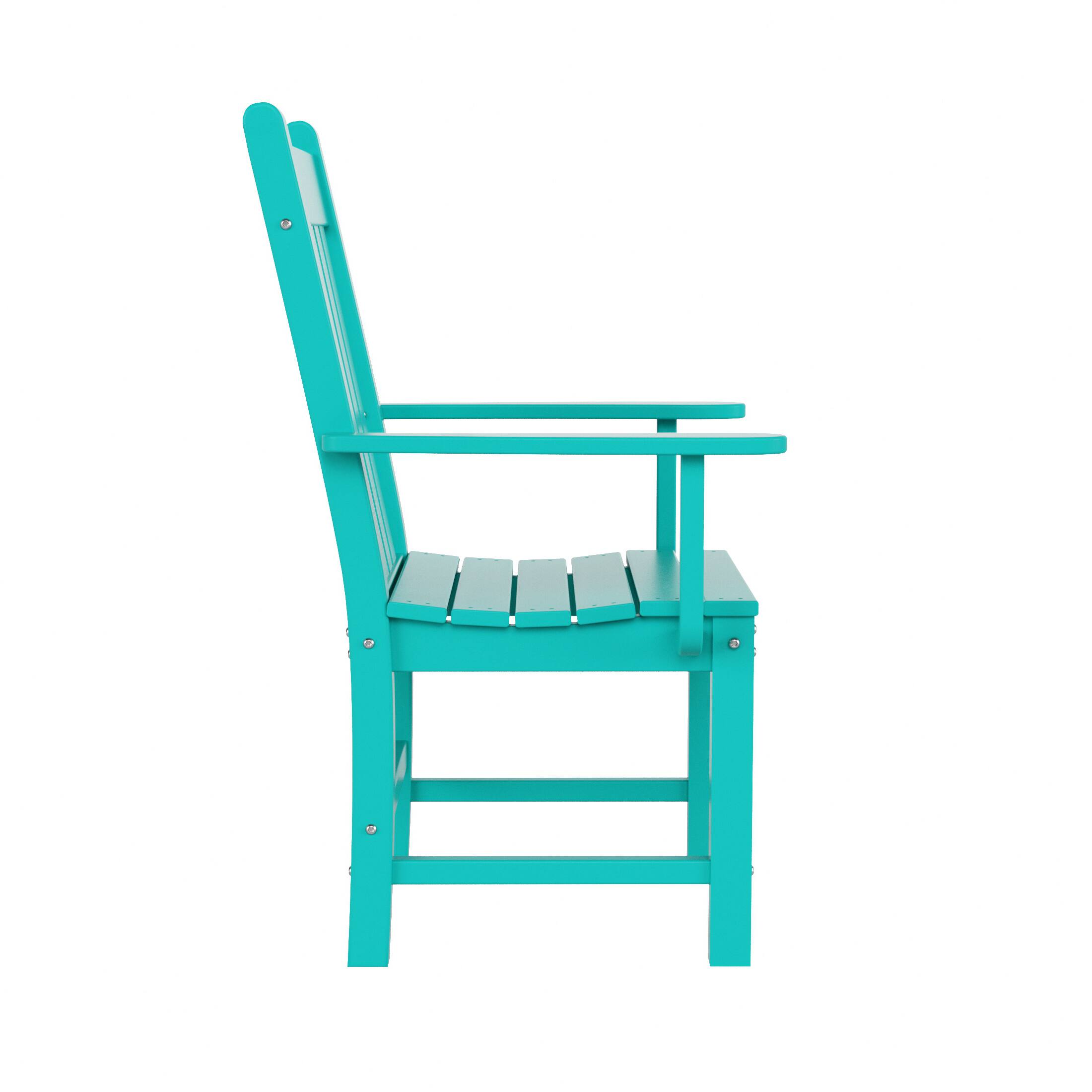 Alt View 1. WestinTrends - WestinTrends Malibu Outdoor Patio Dining Armchair - Turquoise.