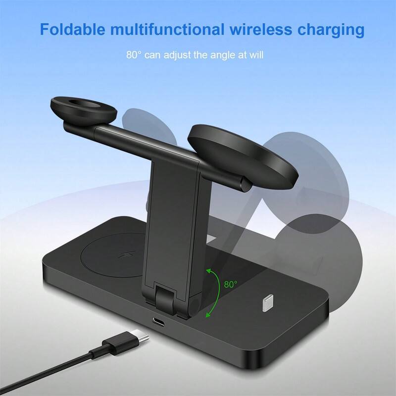 Foldable multifunctional wireless charging  
80° can adjust the angle at will