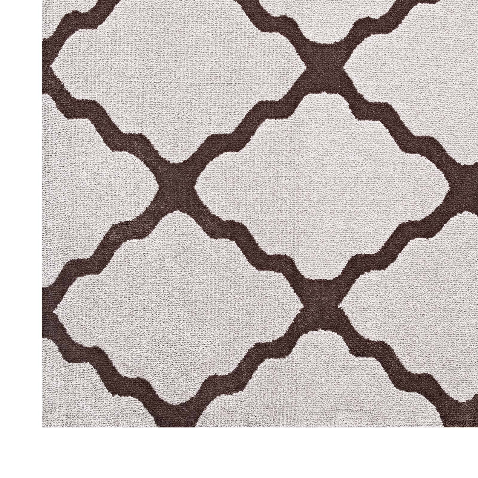 Alt View 2. Modway - Marja Moroccan Trellis Area Rug - Brown and Gray.