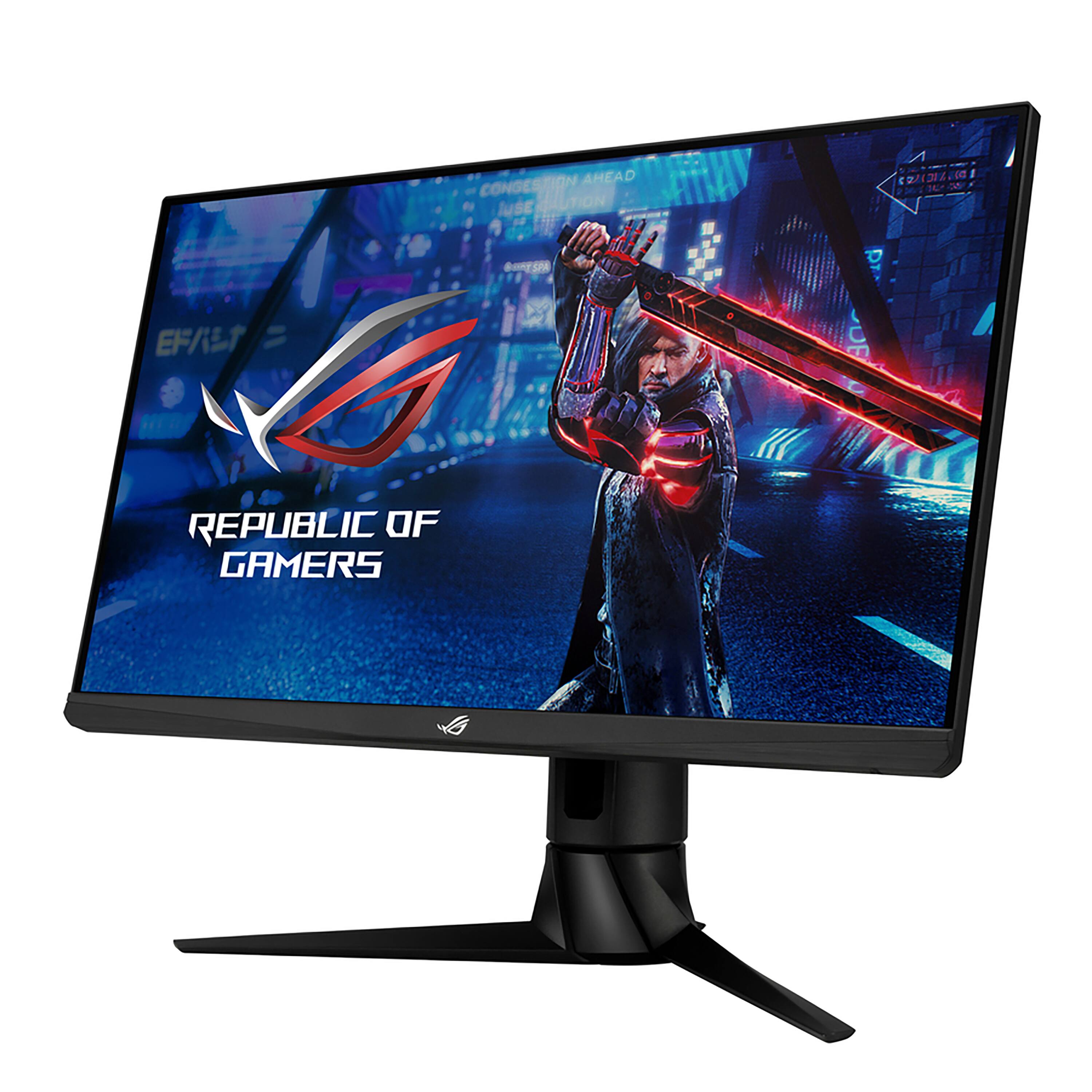 Left. ASUS - ROG Strix 23.8 LCD FHD Monitor with HDR (DisplayPort USB, HDMI) - Black.