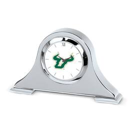 Jardine - South Florida Bulls Primary Team Logo Napoleon Desk Clock - Silver
