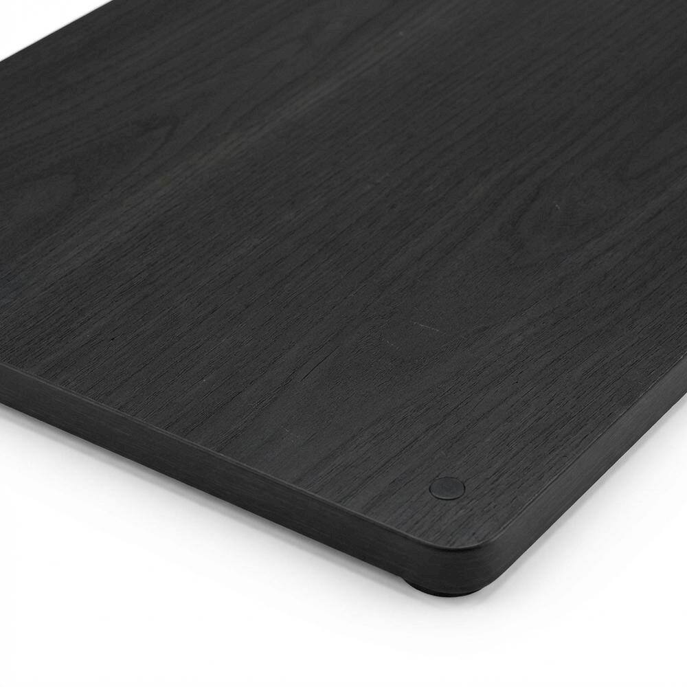 Alt View 1. FurniFact - Engineered Wood Nightstand with Compact Design and Modern Look - Black Espresso/Black.