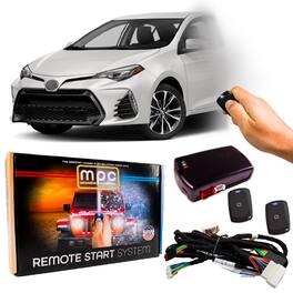 MPC - Plug-n-Play 1-Button remote Start Kit For 2014-2019 Toyota Corolla - T-harness - Black