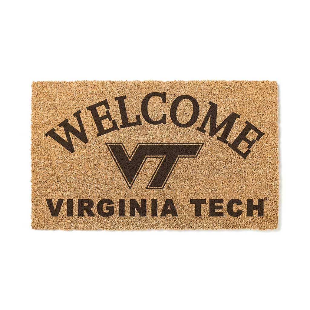 Photos - Area Rug Virginia Jardine -  Tech Hokies 18" x 34" Welcome Coir Doomat - Brown 202456325 