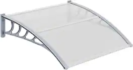 Winado - Window Awning Door Canopy, 40" x 40" Awnings for Doors Polycarbonate Cover Outdoor Door Canopy Exterior Patio Door Awnin