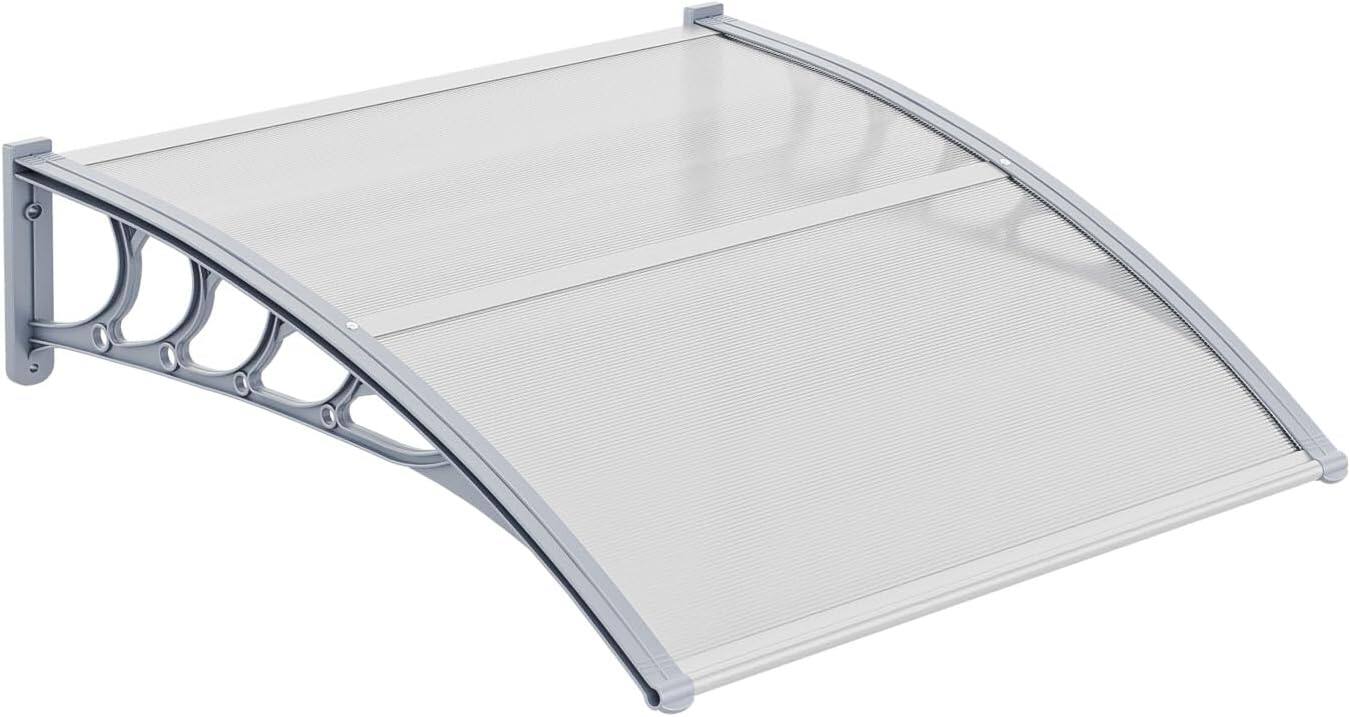 Front. Winado - Window Awning Door Canopy, 40" x 40" Awnings for Doors Polycarbonate Cover Outdoor Door Canopy Exterior Patio Door Awnin.