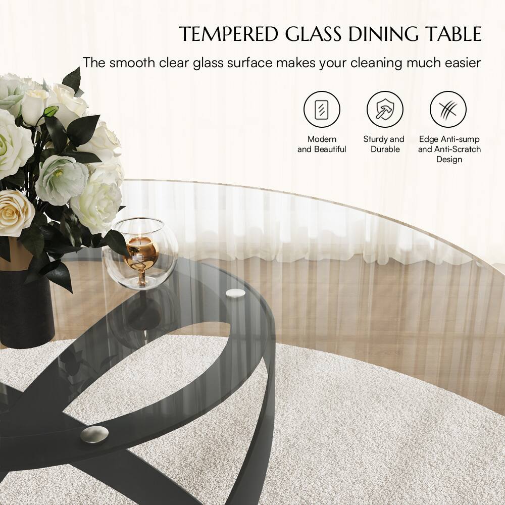 TEMPERED GLASS DINING TABLE

The smooth clear glass surface makes your cleaning much easier

- Modern and Beautiful
- Sturdy and Durable
- Edge Anti-sump and Anti-Scratch Design