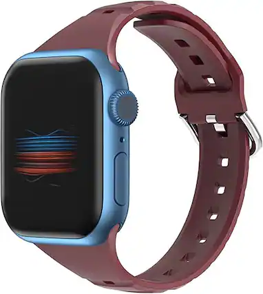 Front. Worryfree Gadgets - Worryfree Gadgets Silicone Slim - 42/44/45mm - Wine Red - Wine Red.