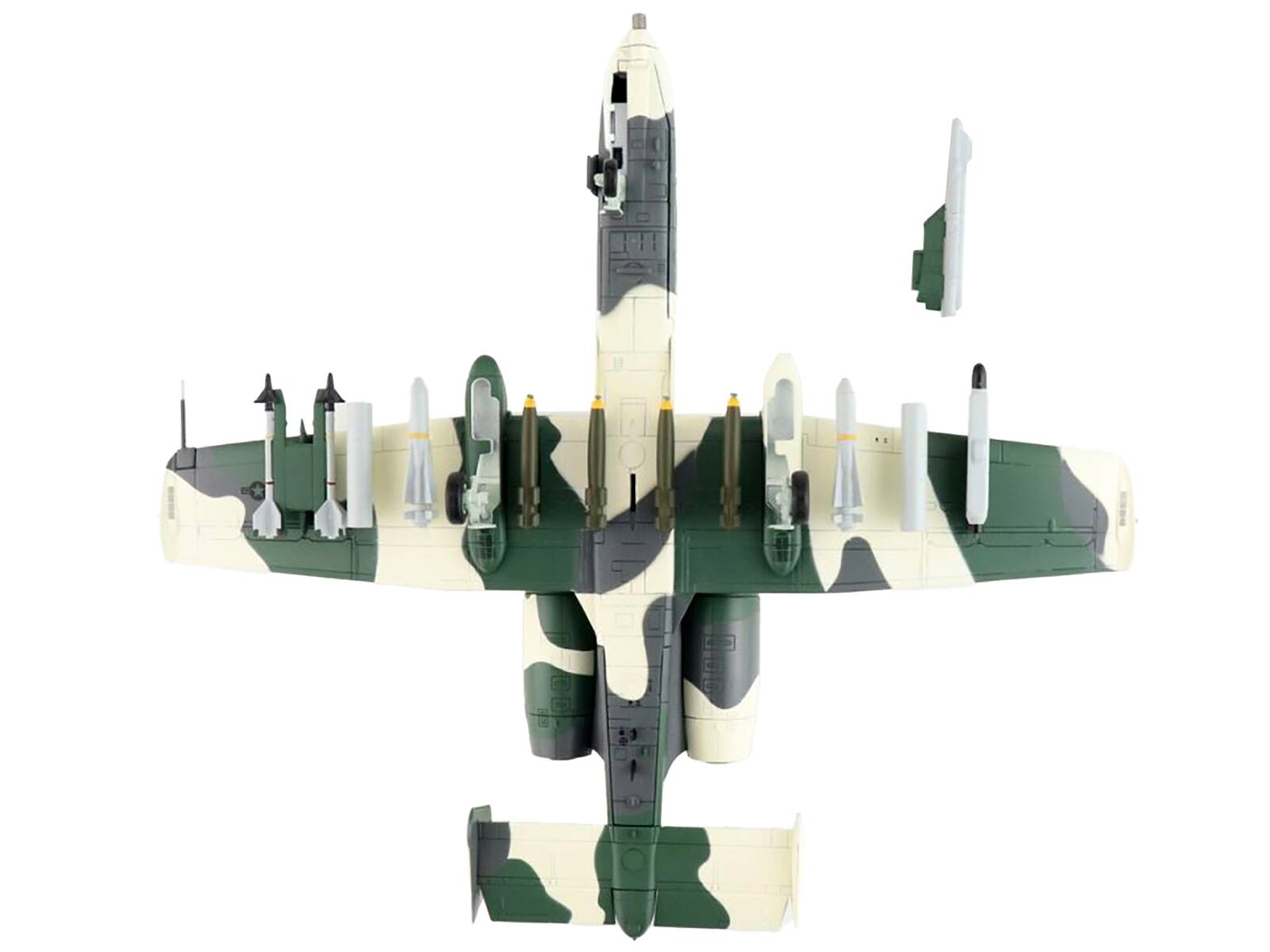 Alt View 1. Hobby Master - Fairchild Republic A-10A Thunderbolt II Arctic Scheme 18th TFS 343rd Composite Wing Alaska 1982 USAF Air Power 1/72 - Green With Gray.