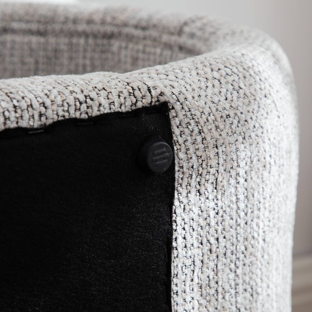 Alt View 3. Ropilly - Ropilly 52 Inch Chenille Upholstered Bench, Light Brown Modern Shoe Bench with Iron Frame for Bedroom End of Bed - Light brown.