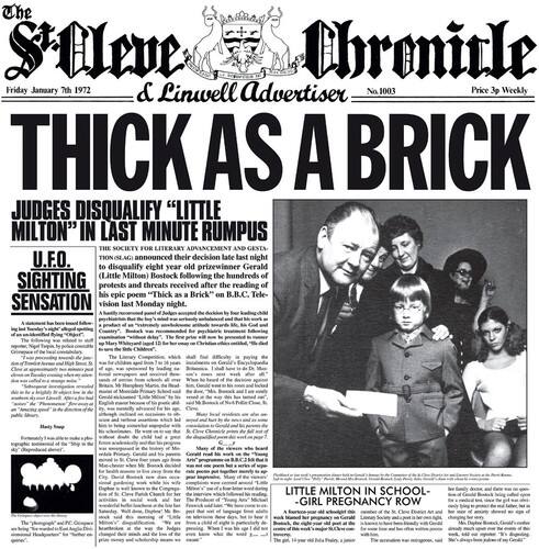 Jethro Tull - Thick As A Brick   - COMPACT DISCS [CD]