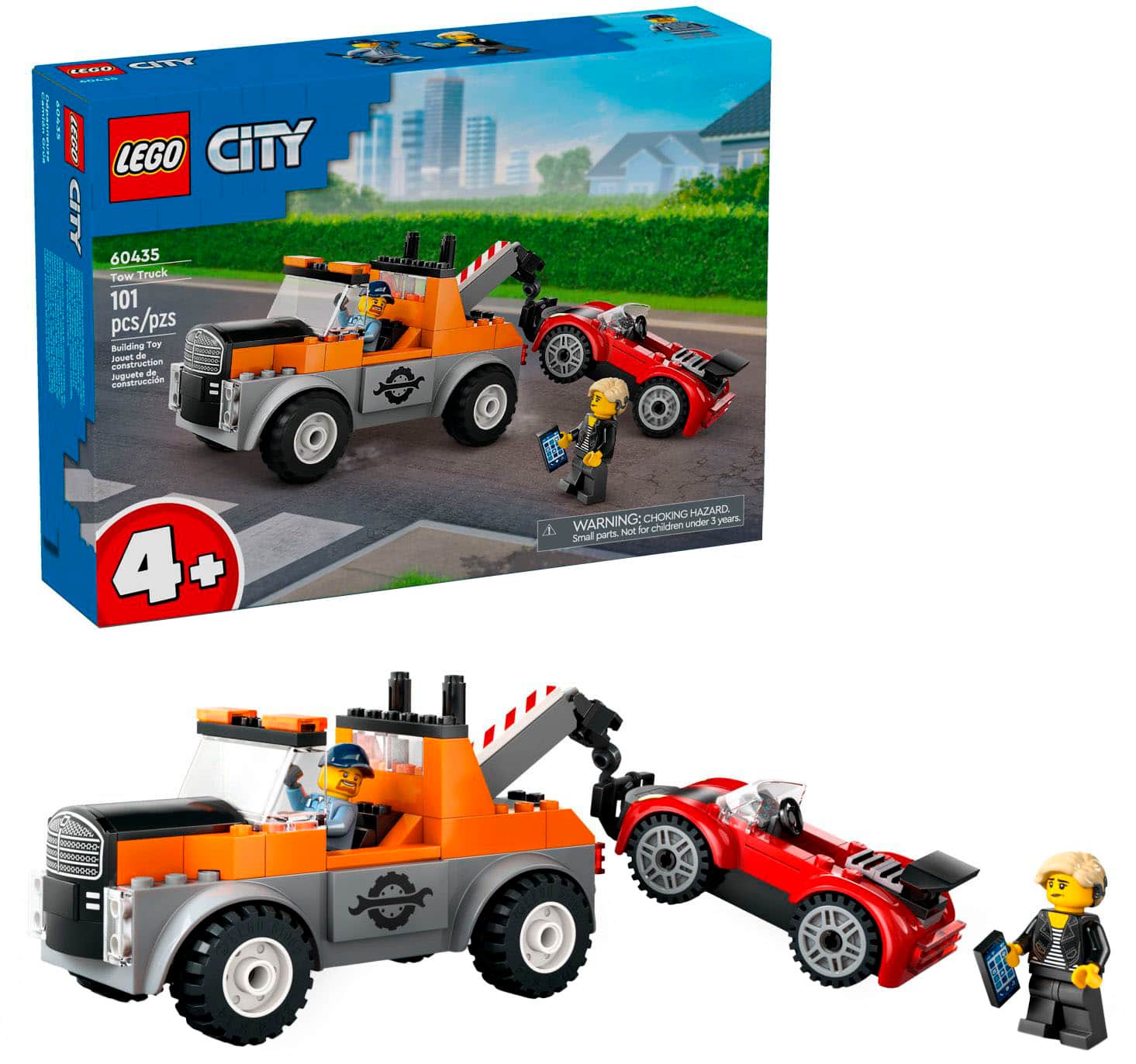 LEGO - City Tow Truck and Sports Car Repair Toy for Pretend Play 60435 - Front_Zoom