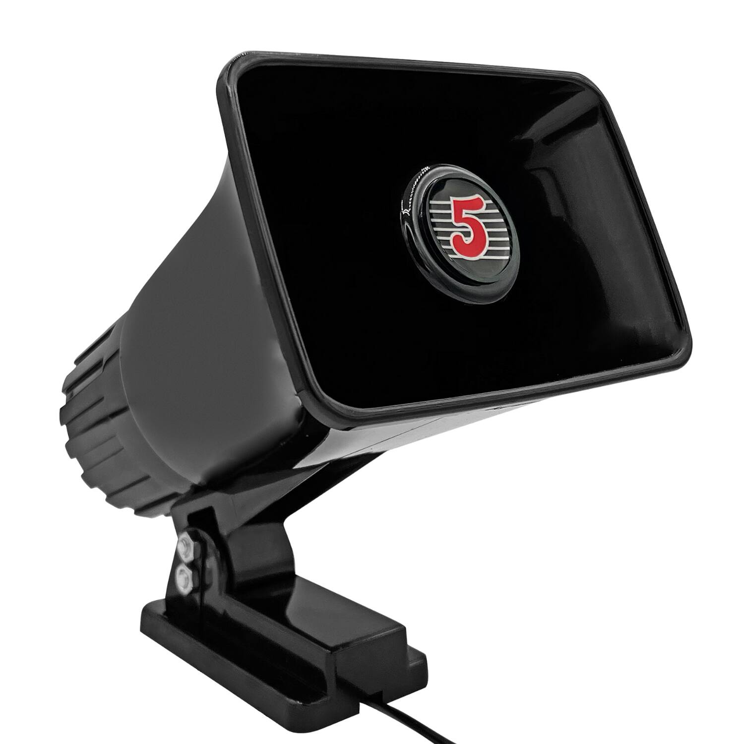 Front. 5 CORE - 5 Core PA Horn 200W Loud Speaker 6 Inch Bull Horn Loud Audio 8Ohm All Weather Indoor Outdoor Use - Black.