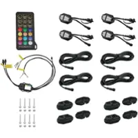 Race Sport - COLORTRAIL 4-Pod LED RGBW Rock Light Kit - Multi - Front_Zoom
