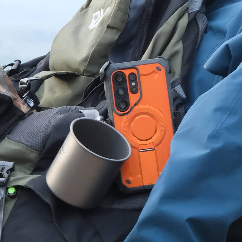 Alt View 4. SUPCASE - Unicorn Beetle Pro Mag MagSafe Case for Samsung Galaxy S26 Ultra – Full-Body Protection with Screen Protector - Coral.