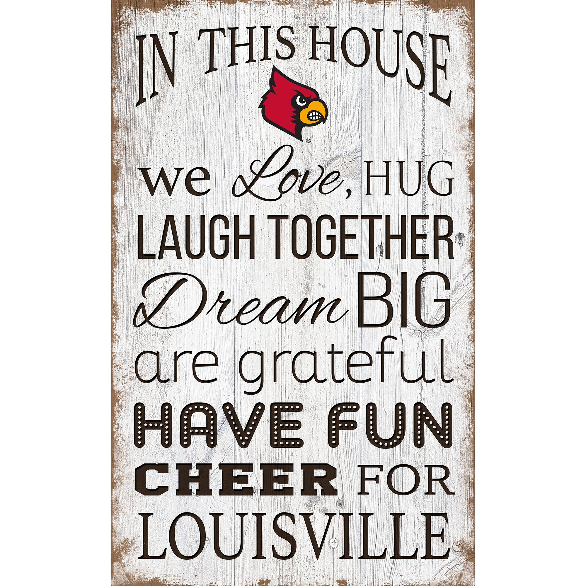 Louisville Cardinals 11'' x 19'' Team In This House Sign