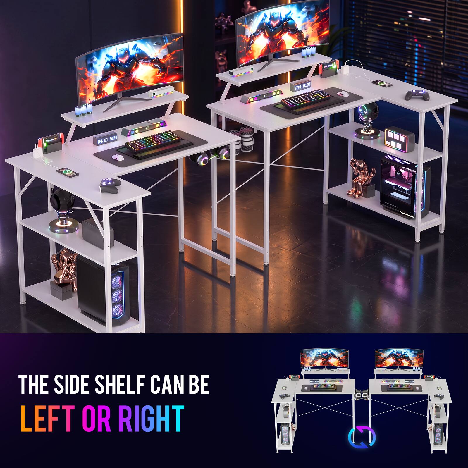 BL.PA
AB
THE SIDE SHELF CAN BE LEFT OR RIGHT