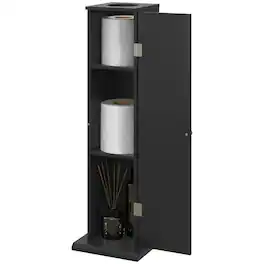 Kadyn - Bathroom Cabinet, Narrow Storage Unit, Floor Cabinet for Bathroom, Living Room, Entryway - Black