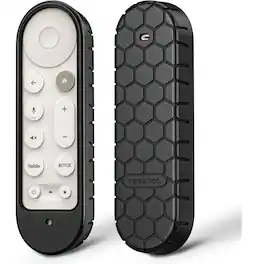 Kitcheniva - Protective Case Cover for Google TV Streamer 4K Voice Search Remote 2024 Silicone Anti-Slip Shockproof Black - Black