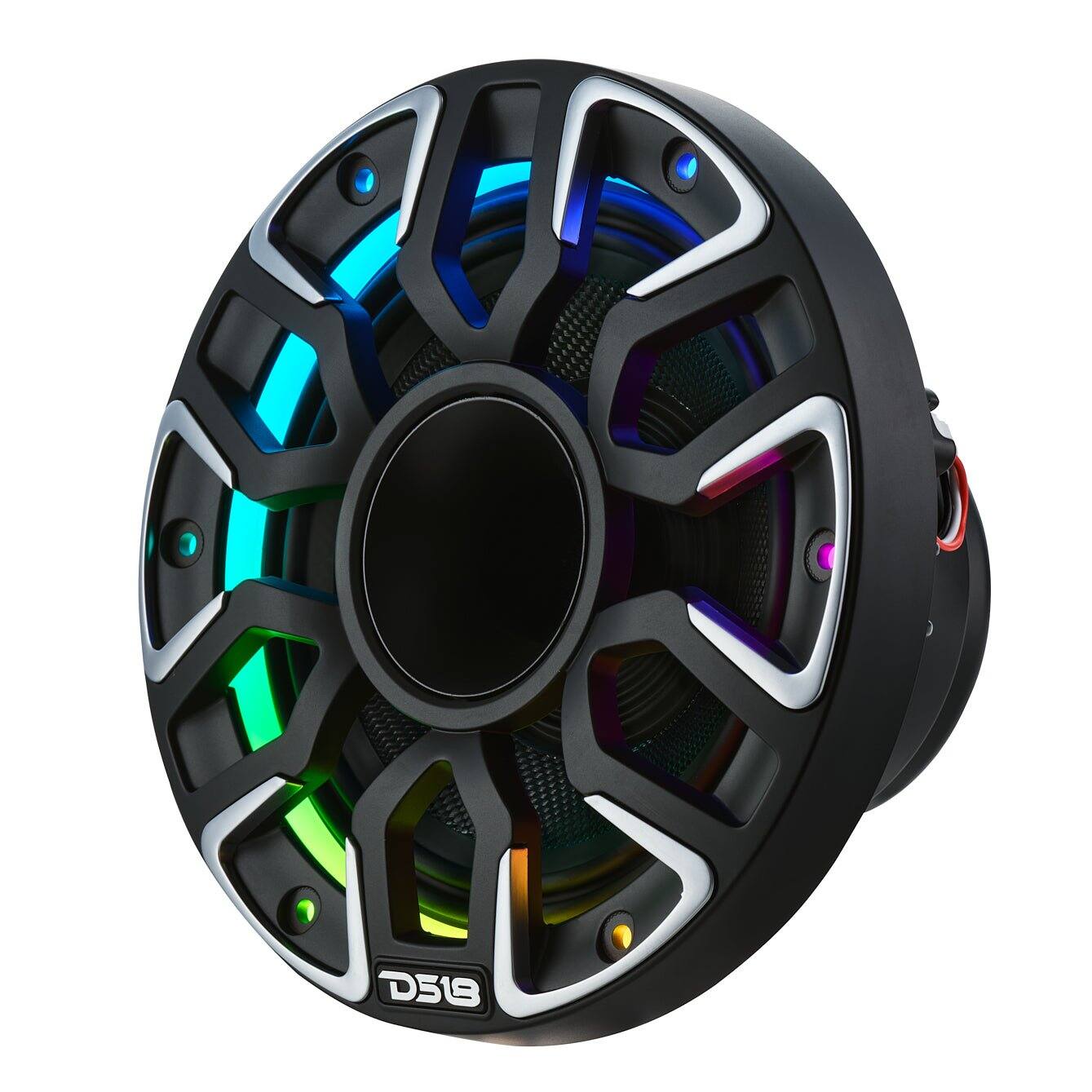 Left. DS18 Audio - 6.5" Hybrid Coaxial Speaker With Kevlar Cone, Compression Driver and Neodymium Magnet | 200W RMS 4-Ohm - Black.