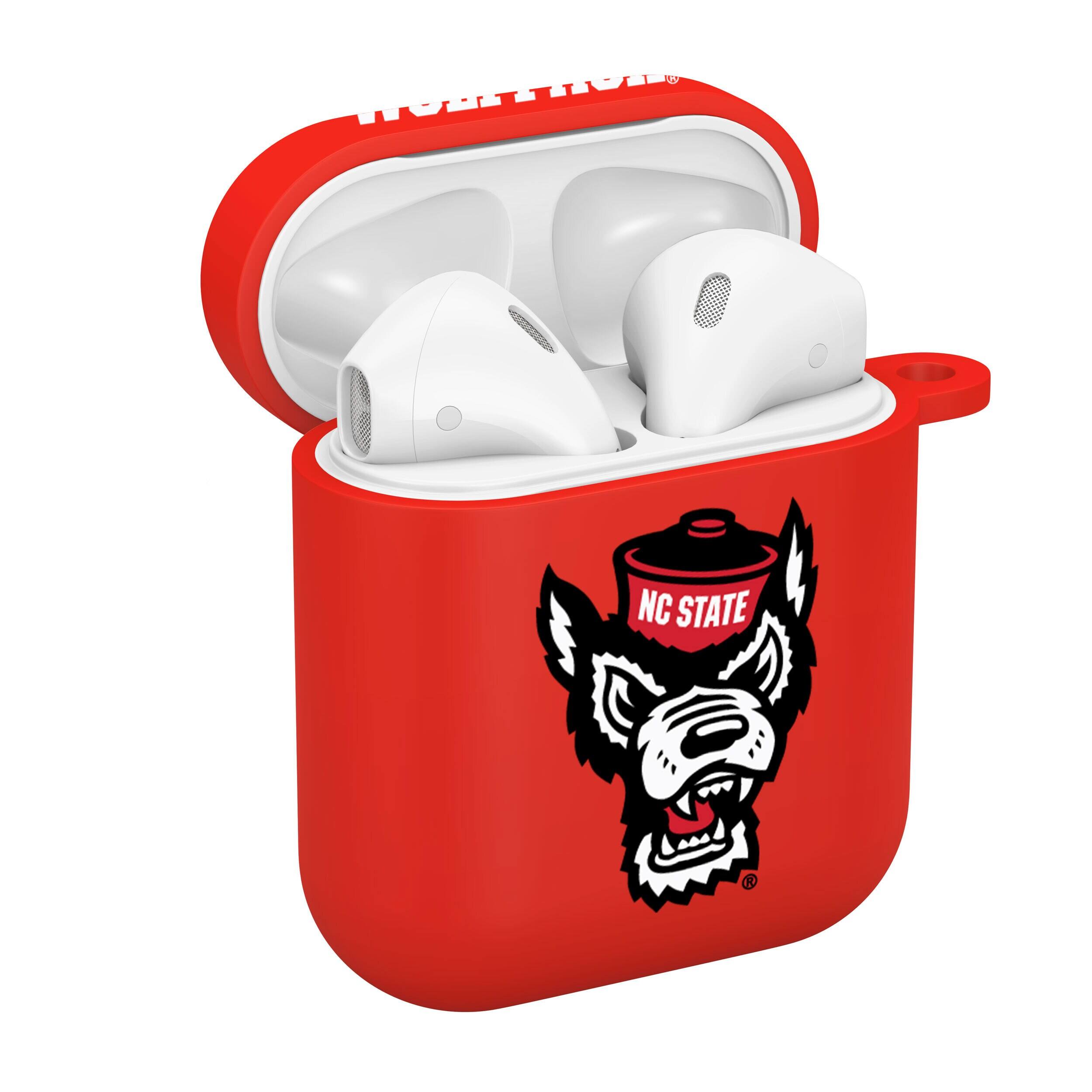 Alt View 1. Affinity Bands - Red NC State Wolfpack AirPods Case Cover - Red.