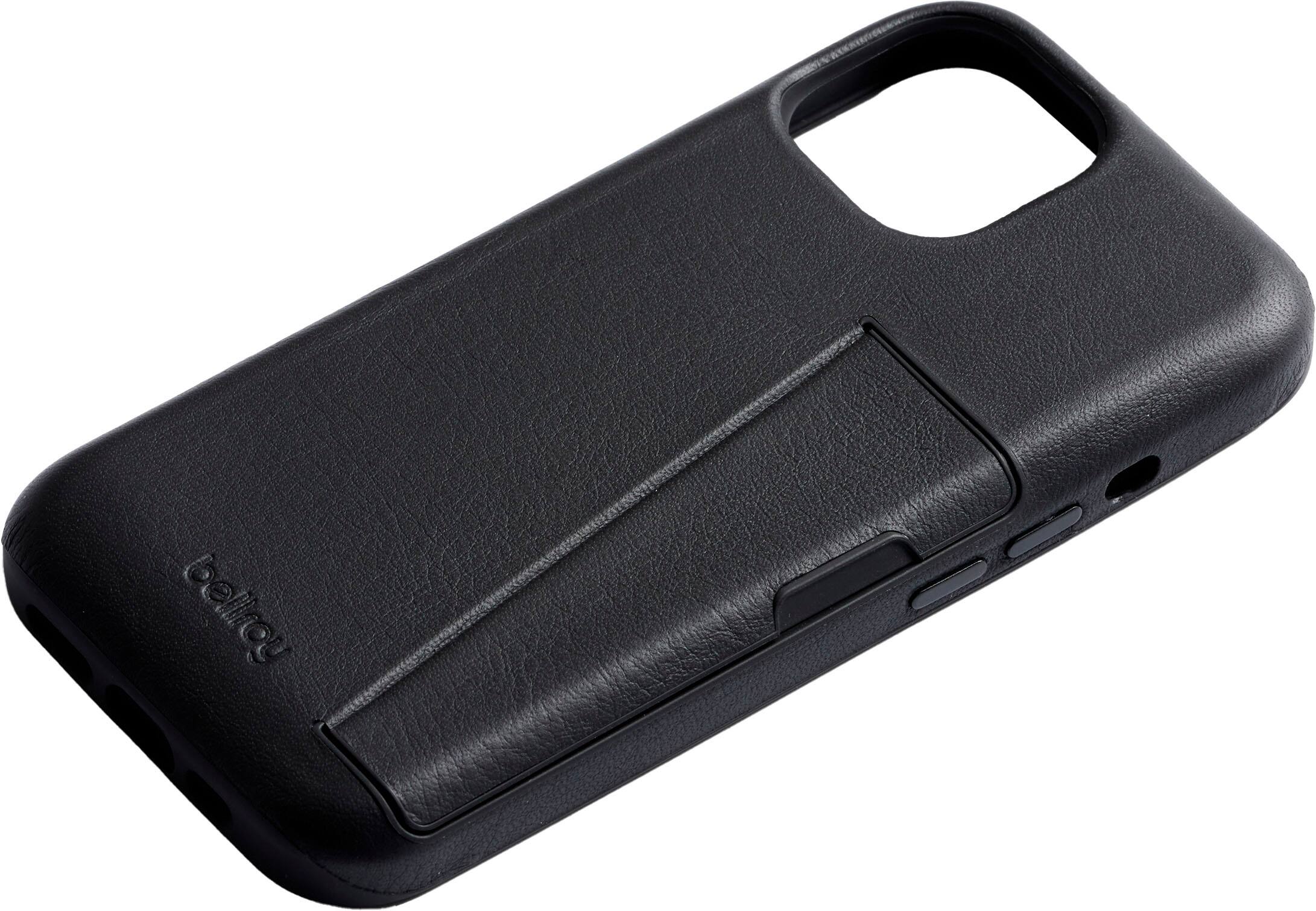 Left. Bellroy - iPhone 15 Leather Phone Case - 3 Card - Black.