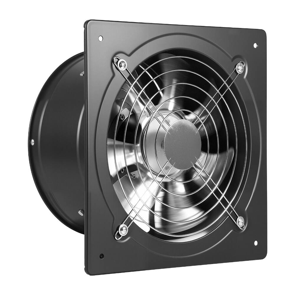 Alt View 6. Loheer - Loheer 10 Inch Exhaust Fan 988 CFM High Velocity Wall Mount Vent Fan for Kitchen and Garage Black.