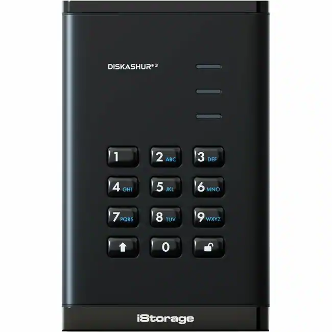 DISKASHUR® 3

1 ABC  
2 DEF  
3 GHI  
4 JKL  
5 MNO  
6 PQRS  
7 TUV  
8 WXYZ  
0  

iStorage