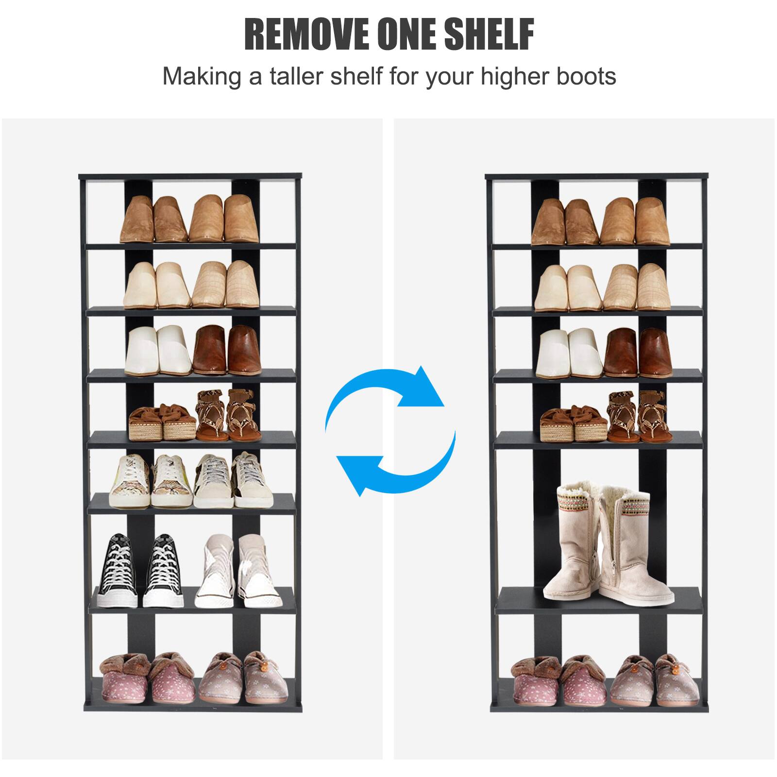 REMOVE ONE SHELF
Making a taller shelf for your higher boots