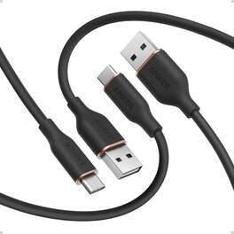 Anker - Type C Cable, USB A to USB C Flow Cord - Black