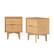 Angle Zoom. Walker Edison - Retro 2-Piece 2-Drawer Nightstand Set - Natural Pine.