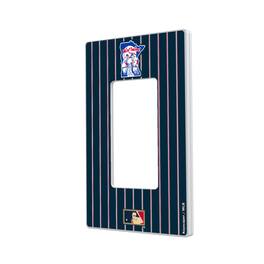 Keyscaper - 1976-1986 Cooperstown Pinstripe Single Rocker Light Switch Plate - Multicolor