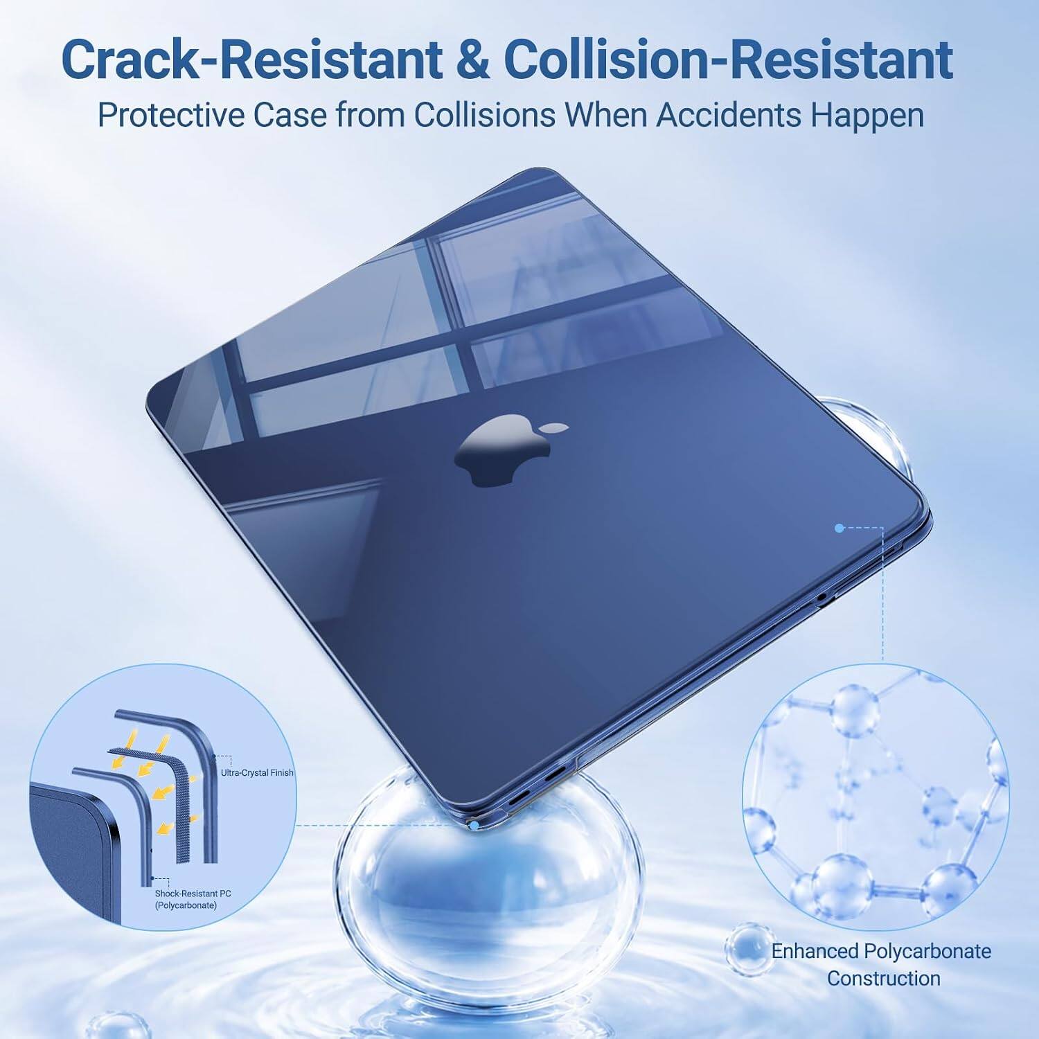 Crack-Resistant & Collision-Resistant Protective Case from Collisions When Accidents Happen

Ultra-Crystal Finish

Shock-Resistant PC (Polycarbonate)

Enhanced Polycarbonate Construction