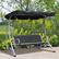 Angle. Outsunny - Outsunny 3-Seat Outdoor Porch Swing Chair Patio Swing Glider with Adjustable Canopy.