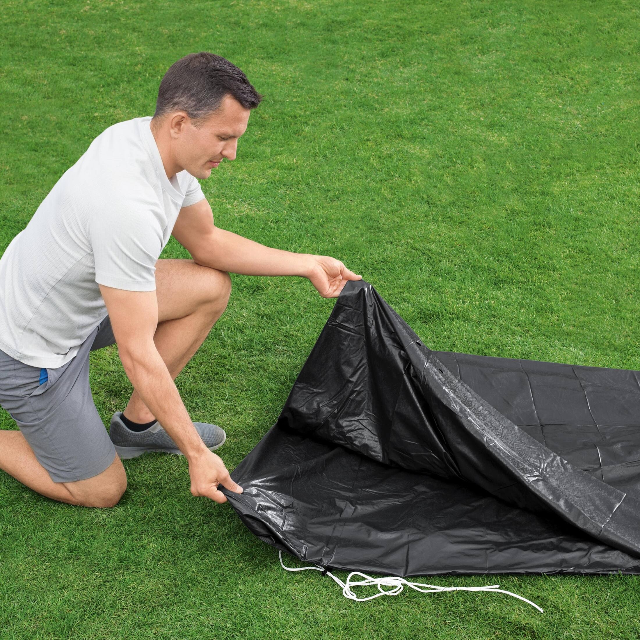 Alt View 7. Bestway - Bestway Flowclear Round 10' Pool Cover for Above Ground Frame Pools (Cover Only).