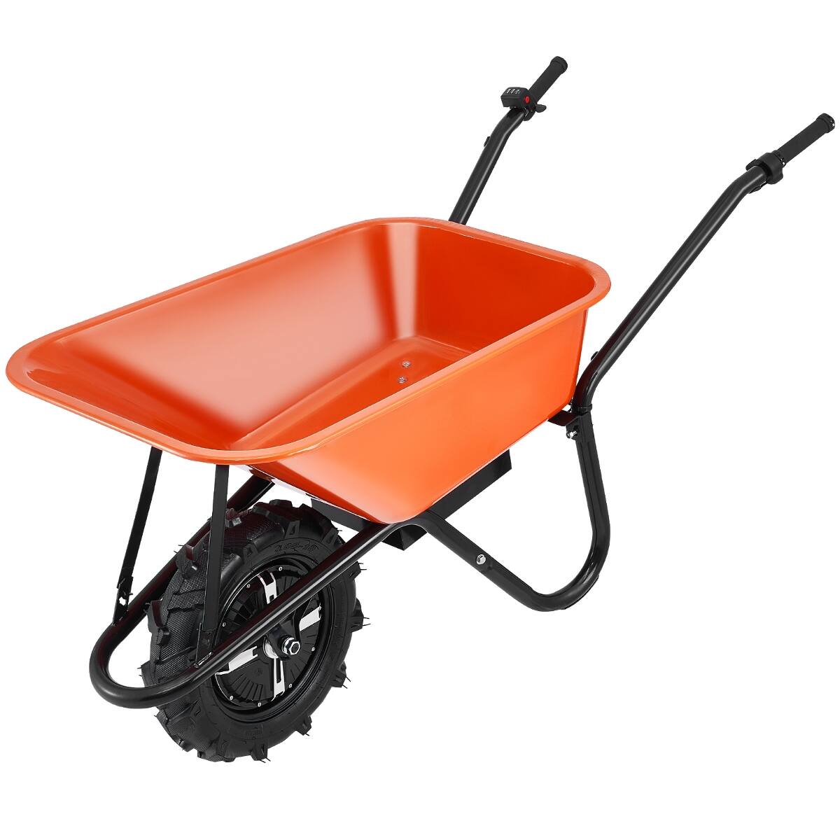 Angle. Loheer - Loheer 500W Electric Wheelbarrow Cart 330 lbs Capacity Motorized Wagon 16-Inch Wheels.